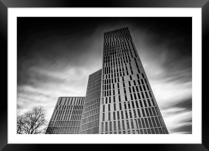 Malmo Live Building Blocks Looking Upwards Framed Mounted Print by Antony McAulay