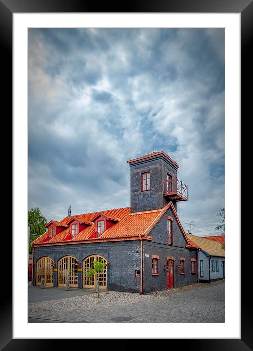 Ahus Fire Station Framed Mounted Print by Antony McAulay