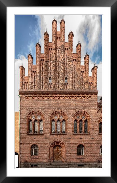 Helsingor Town Hall Facade Framed Mounted Print by Antony McAulay