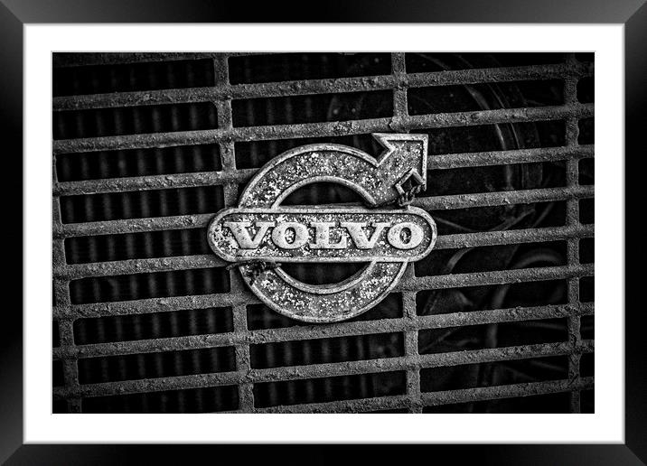 Volvo Sign on Grill Framed Mounted Print by Antony McAulay