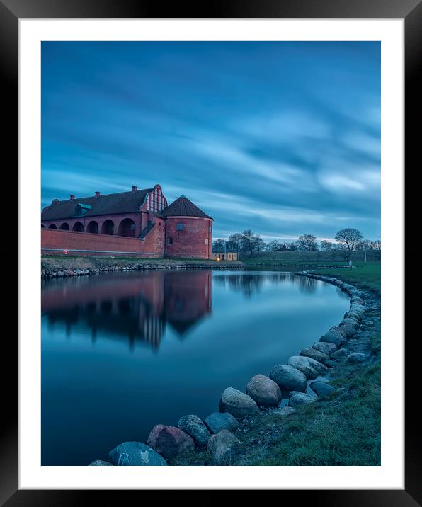 Landskrona Citadel at Blue Hour Framed Mounted Print by Antony McAulay