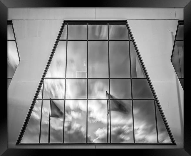 Fine Art Modern Architecture Olympia Stadium Windo Framed Print by Antony McAulay