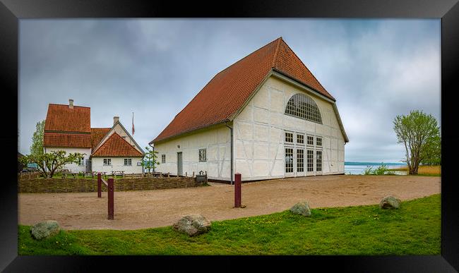 Fredensborg Palace Boathouse Panoramic Stitch Framed Print by Antony McAulay