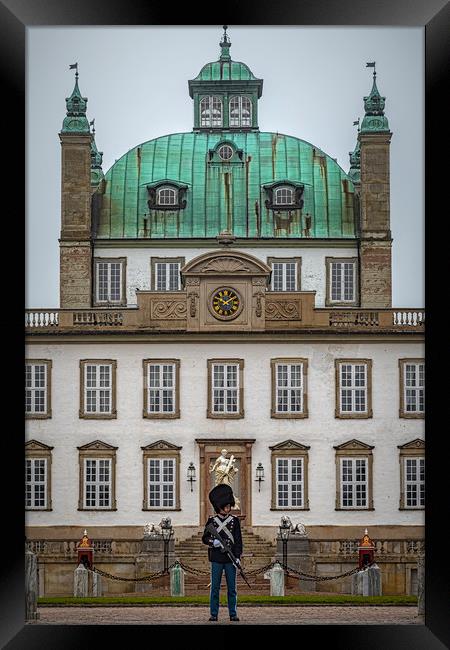 Fredensborg Palace with Armed Guard Framed Print by Antony McAulay