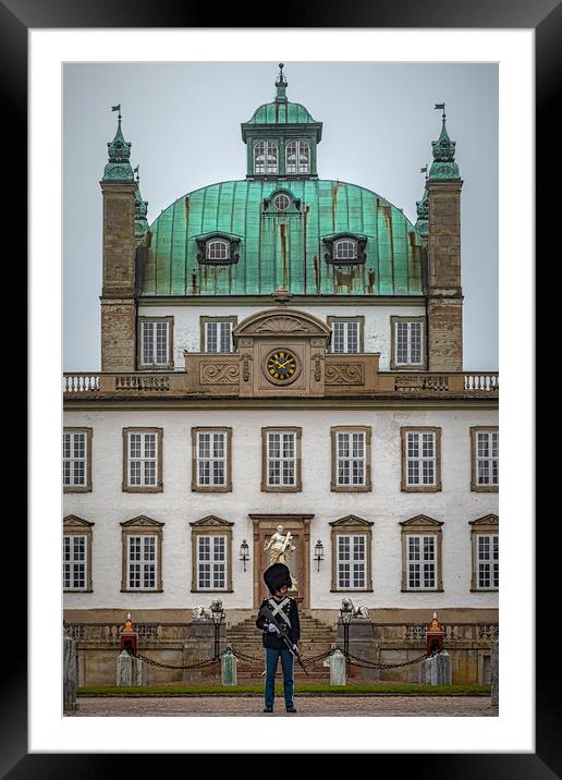 Fredensborg Palace with Armed Guard Framed Mounted Print by Antony McAulay