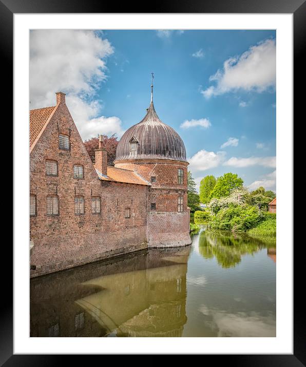 Frederiksborg Castle Roundhouse and Moat Framed Mounted Print by Antony McAulay