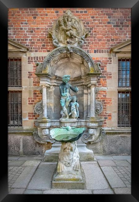 Frederiksborg Castle Drinking Fountain Framed Print by Antony McAulay