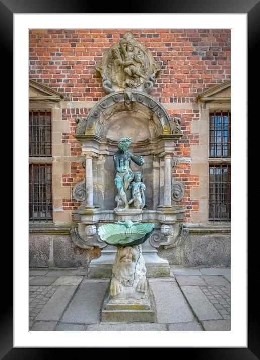 Frederiksborg Castle Drinking Fountain Framed Mounted Print by Antony McAulay