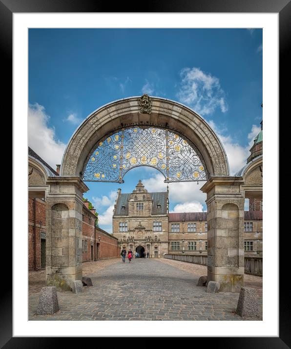 Frederiksborg Castle Stone Archway Framed Mounted Print by Antony McAulay