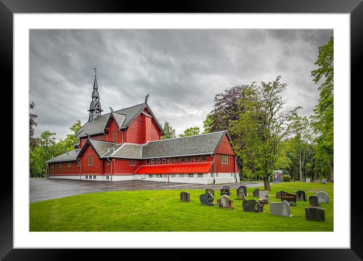 Trondheim Tilfredshet Chapel Framed Mounted Print by Antony McAulay