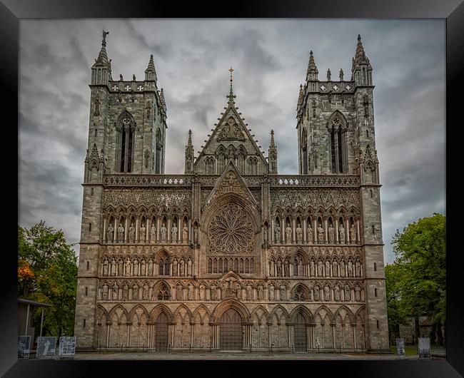 Trondheim Nidaros Cathedral Front Framed Print by Antony McAulay