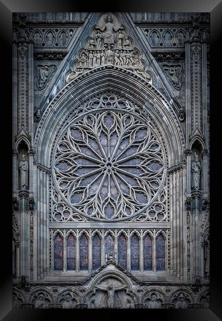 Trondheim Nidaros Cathedral Rose Window Framed Print by Antony McAulay