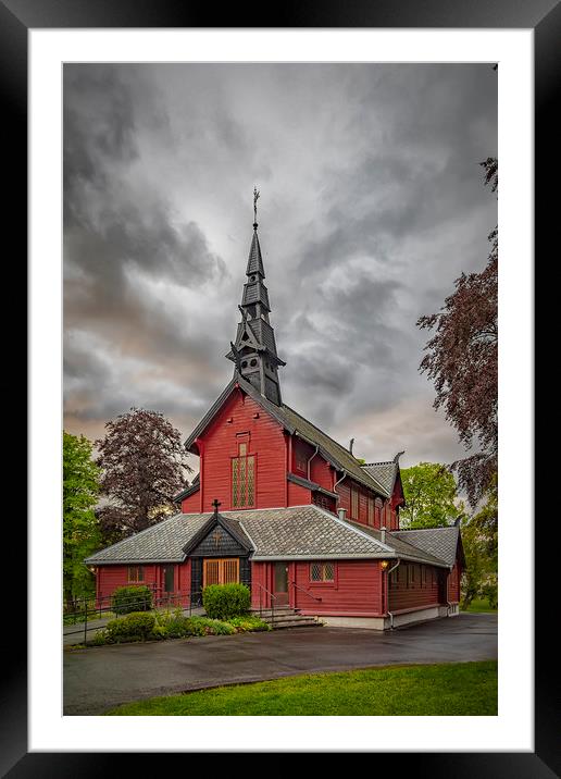 Trondheim Tilfredshet Church Framed Mounted Print by Antony McAulay