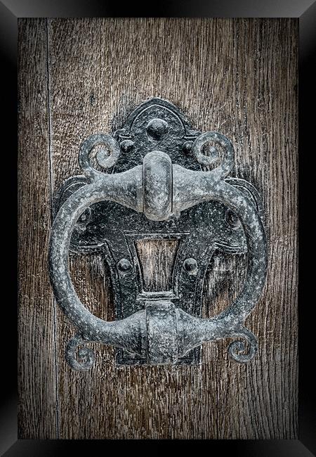 Classic Iron Door Knocker Framed Print by Antony McAulay