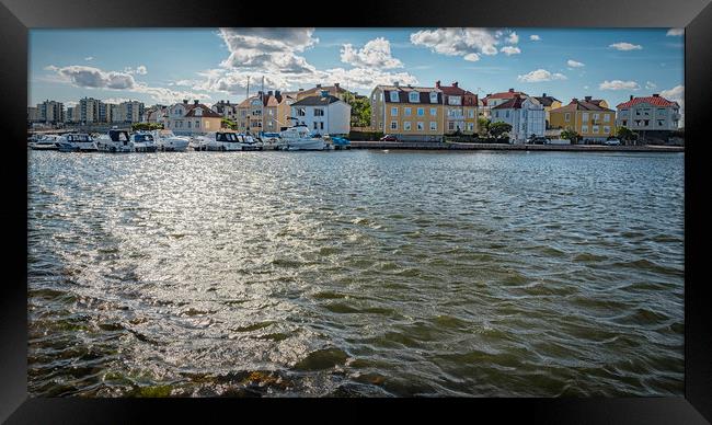 Karlskrona View of Ekholmen Island From the Sea Framed Print by Antony McAulay