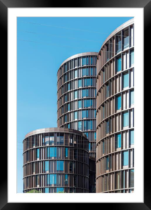 Copenhagen Axel Towers Framed Mounted Print by Antony McAulay