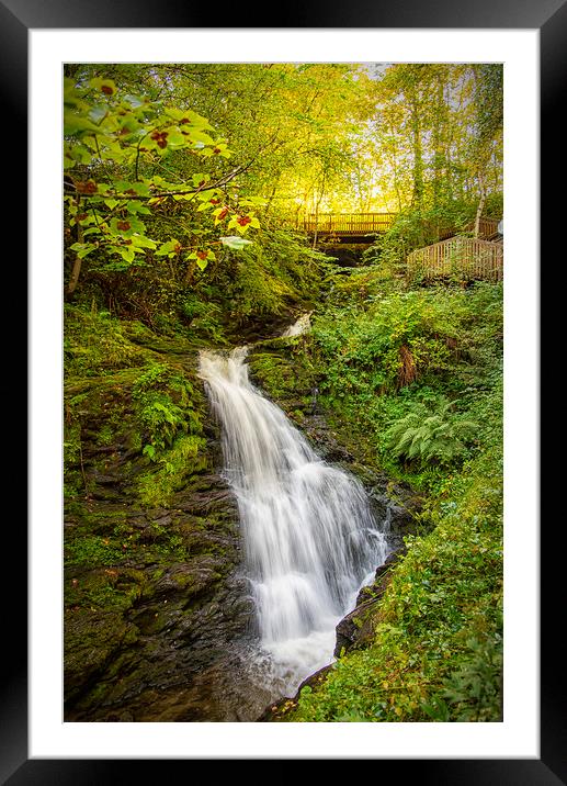 Trondheim Ilabekken Waterfall and Bridge Framed Mounted Print by Antony McAulay