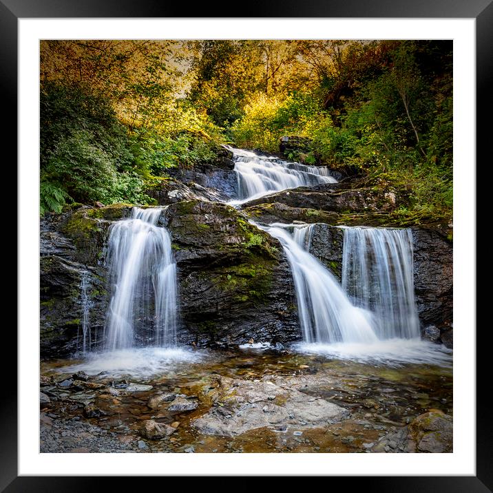 Trondheim Ilabekken Waterfall Square Composition Framed Mounted Print by Antony McAulay