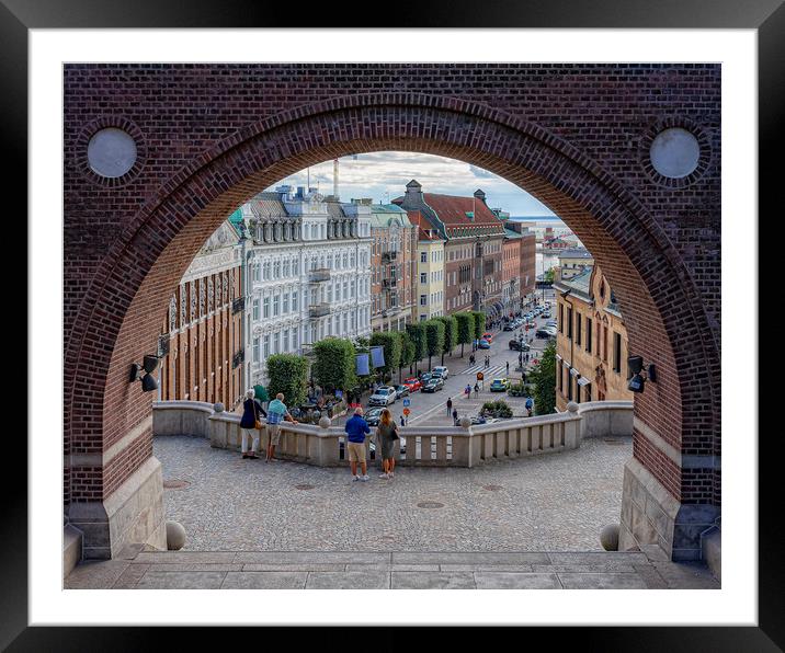 Helsingborg Stortorget Arch View Framed Mounted Print by Antony McAulay