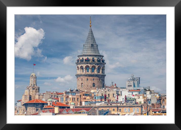 Istanbul Galata Tower Framed Mounted Print by Antony McAulay