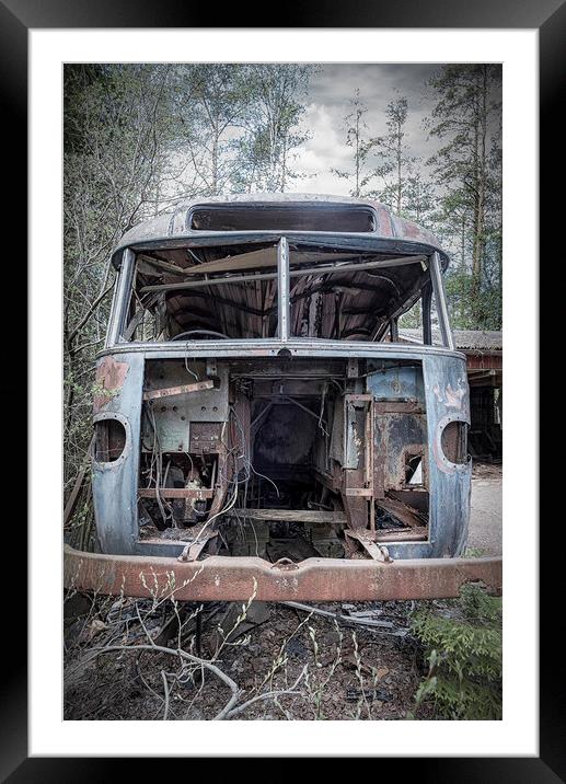 Kirkoe Mosse Bilkyrkogard Bus Junk Framed Mounted Print by Antony McAulay