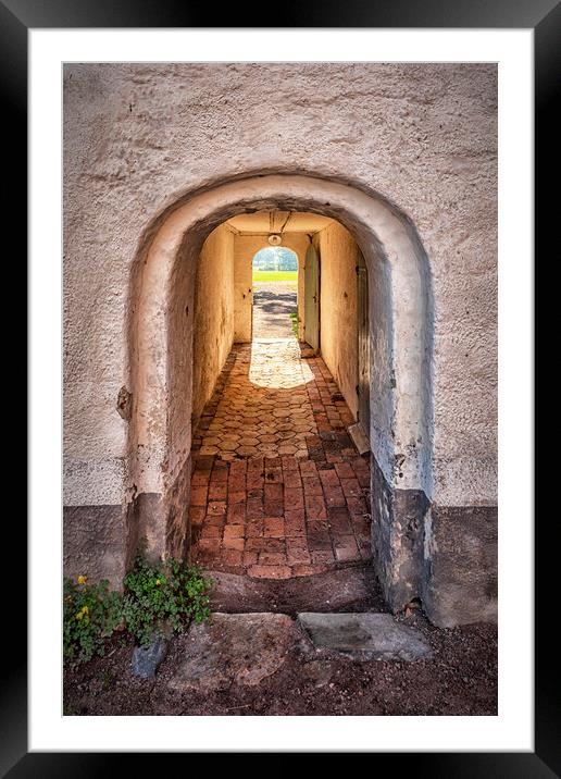 Backaskog Castle Courtyard Exit Framed Mounted Print by Antony McAulay