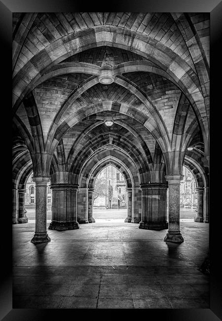 Glasgow University Cloisters Framed Print by Antony McAulay