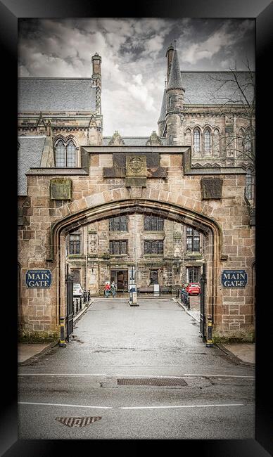 Glasgow University Main Gate Entrance Framed Print by Antony McAulay