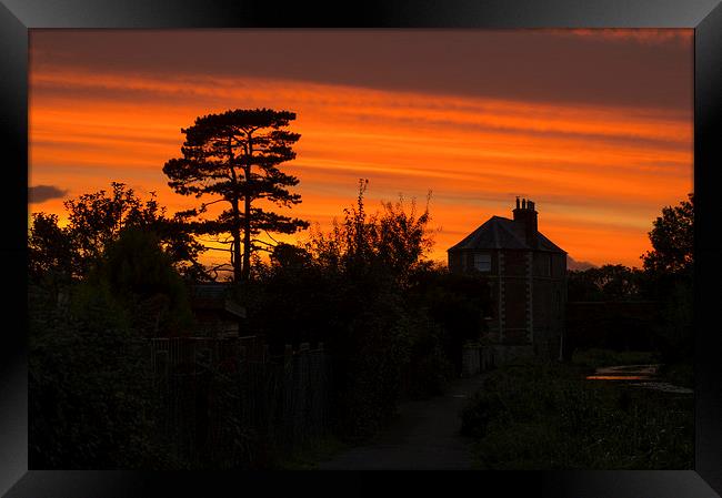 Sunset On The Stroudwater Canal Framed Print by Ben Kirby