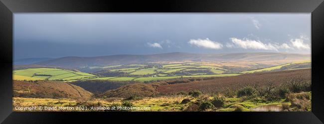 Storm Clouds over Exmoor Framed Print by David Morton