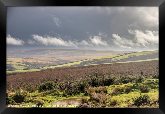 Storm Clouds ove Exmoor Framed Print by David Morton