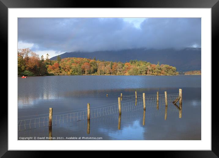Derwent Water in the Autumn Framed Mounted Print by David Morton