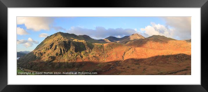 Snowdon and Yr Aran from Gwynant Valley Framed Mounted Print by David Morton