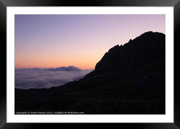 Dawn in the Picos De Europa with Cloud Inversion Framed Mounted Print by David Morton
