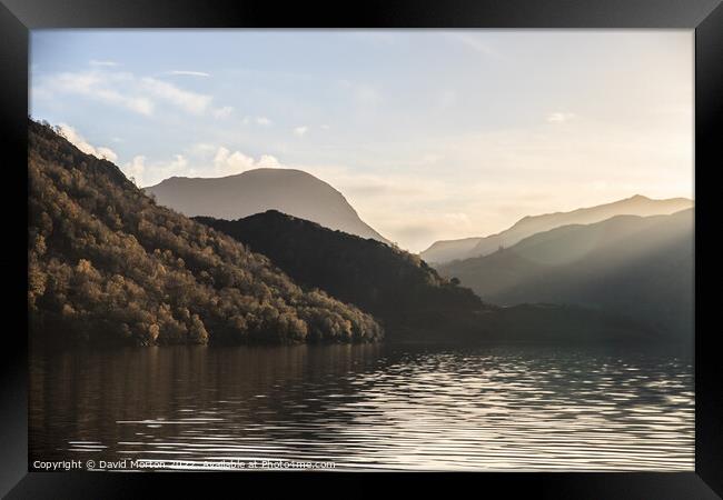 Ullswater and the Fells of Fairfield and Helvellyn Framed Print by David Morton