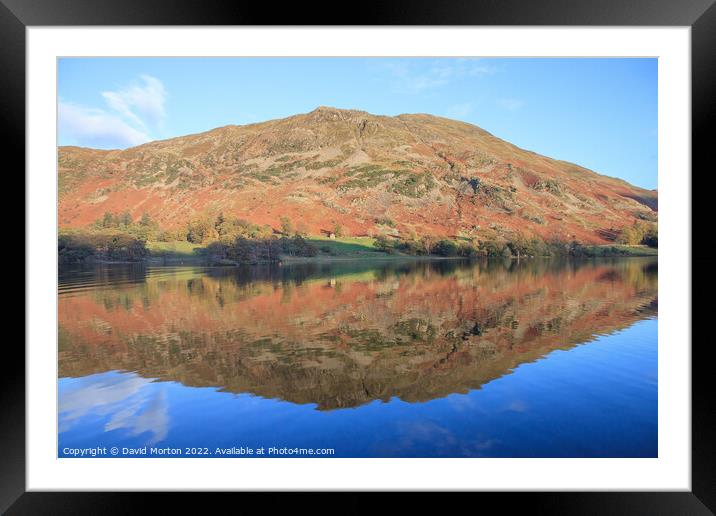 Place Fell reflected in Ullswater Framed Mounted Print by David Morton