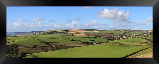  Woolacombe Down from Saunton Down Framed Print by David Morton