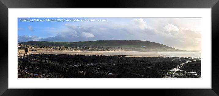  Croyde Bay on Christmas Evev Framed Mounted Print by David Morton