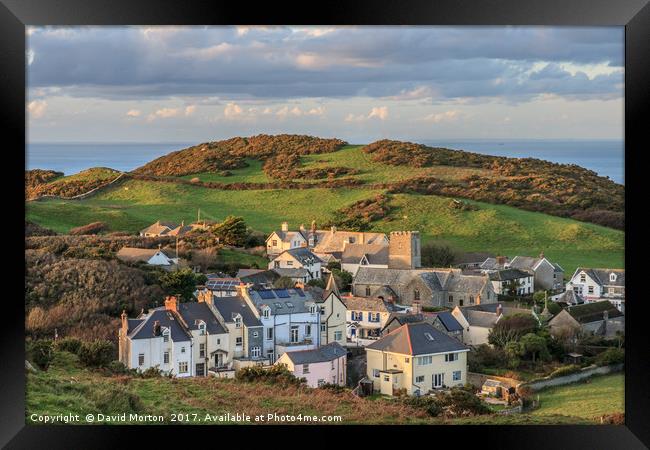 Village of Morthoe Framed Print by David Morton