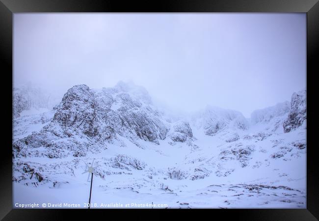 North Face of Ben Nevis in the Winter Framed Print by David Morton