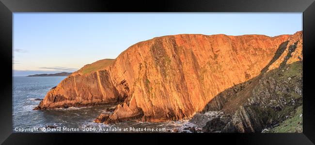 Baggy Point at Sunset Framed Print by David Morton