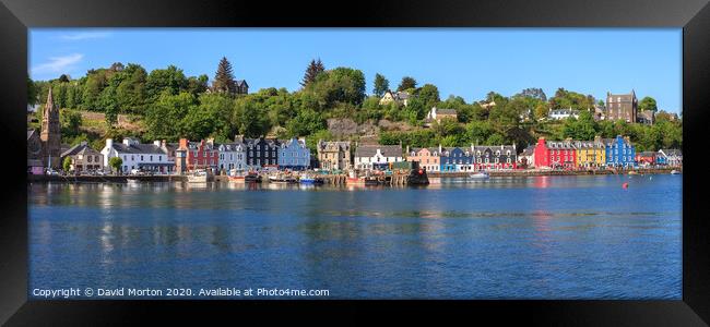 Panoramic View of Tobermory on the Isle of Mull Framed Print by David Morton