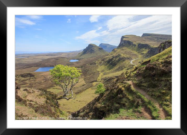 View South from The Quiraing on Skye Framed Mounted Print by David Morton
