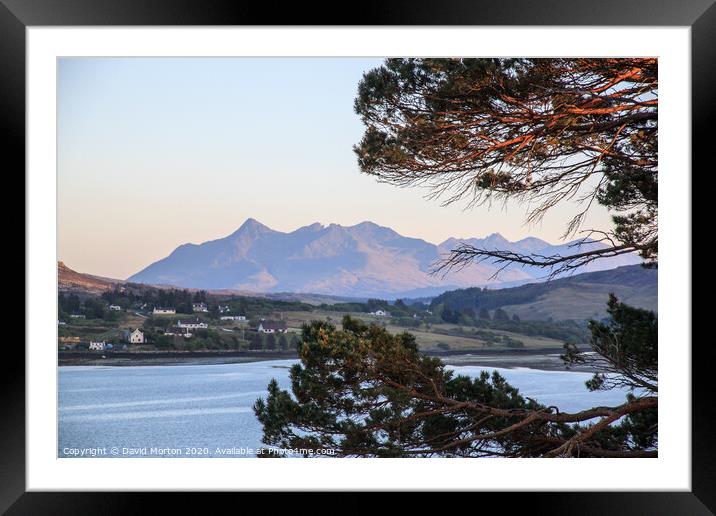 The Cuillins from Portree Framed Mounted Print by David Morton