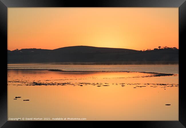 Sunrise over the Taw Estuary Framed Print by David Morton