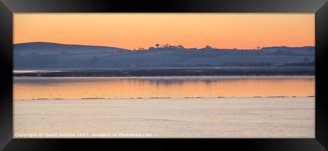 Sunrise over the Taw Estuary Framed Print by David Morton