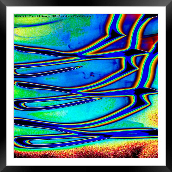 Flying Birds- Unique Abstract Light Photography Framed Mounted Print by Vincent J. Newman