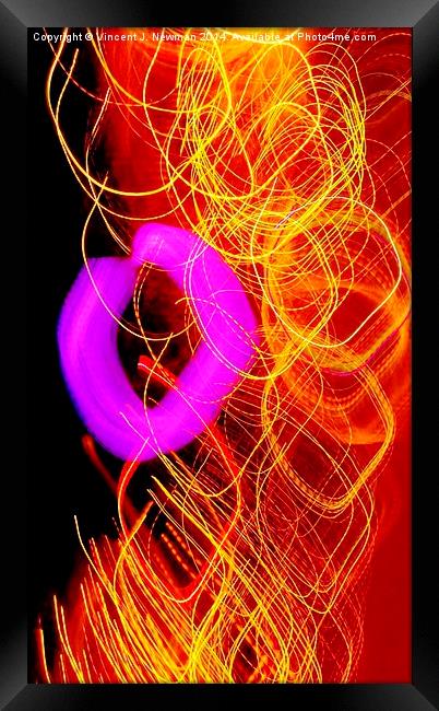 Unique Abstract Light Photography Framed Print by Vincent J. Newman