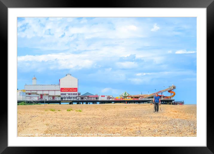 Great Yarmouth Beach Framed Mounted Print by Vincent J. Newman