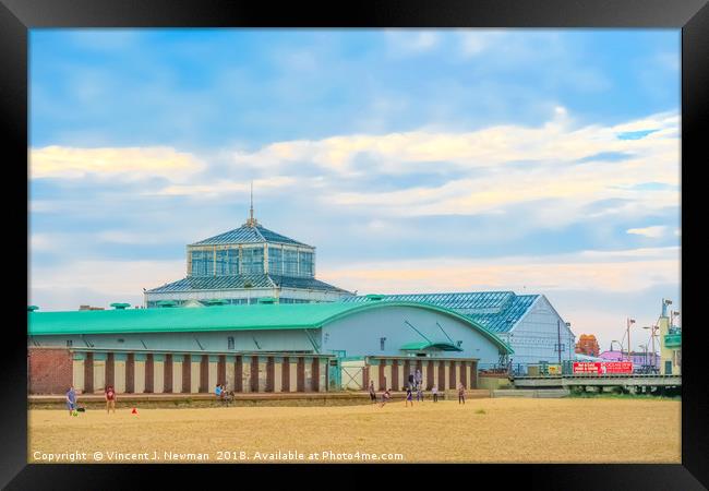 Great Yarmouth Beach Framed Print by Vincent J. Newman